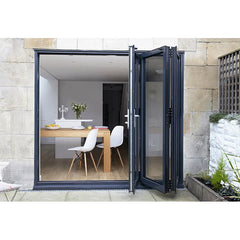 Coastal Storm Resistance Aluminium soundproof outdoor folding door prices glass american door on China WDMA