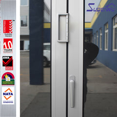 Coastal Storm Resistance Aluminium soundproof outdoor folding door prices glass american door on China WDMA