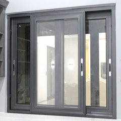 Commercial Windows Frames,Aluminum Alloy Triple Track Sliding Window on China WDMA