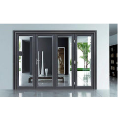 Commercial aluminum glass window aluminum double glass folding door on China WDMA