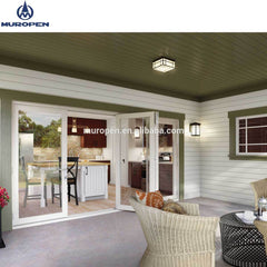 Commercial double glass fold away door accordion folding doors on China WDMA