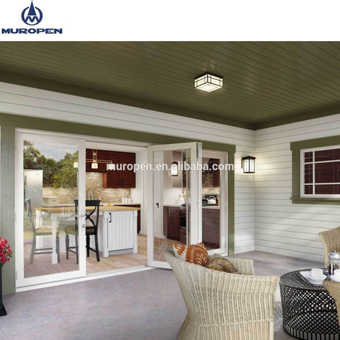 Commercial double glass fold away door accordion folding doors on China WDMA