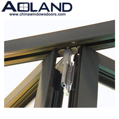 Commercial system accordion bifold patio doors aluminium frame with tempered glass on China WDMA