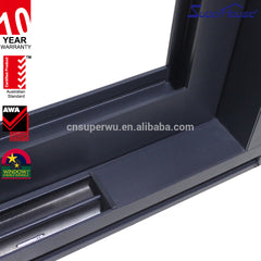 Commercial system black curved aluminium sliding window on China WDMA