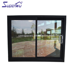 Commercial system black curved aluminium sliding window on China WDMA