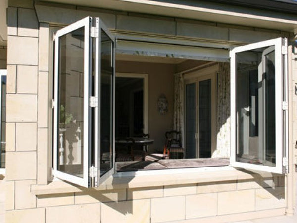 Commercial system glass aluminum bi-folding / bifold / accordion / folding window on China WDMA