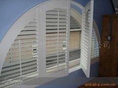 Custom Plantation Shutter for Half-Circle Window