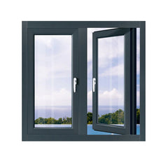 Custom Wholesale Black Aluminum Double Glazed Casement Windows