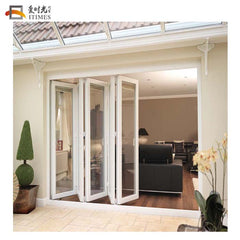 Custom aluminium patio bifolding glass screen door exterior,custom folding door for restaurant on China WDMA