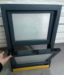 Custom made high quality american style double pane aluminium vertical sliding single hung window on China WDMA