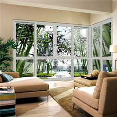 Custom security black aluminium sliding glass windows with mosquito net on China WDMA