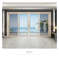 Custom security gate sliding glass door aluminum extrusion 10 foot sliding glass door on China WDMA