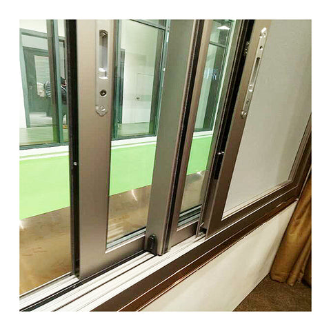Custom two or three track bronze color sliding windows and doors frames on China WDMA
