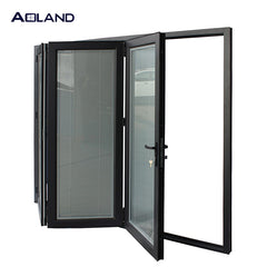 Customize bi fold doors windows for bathroom with blinds on China WDMA