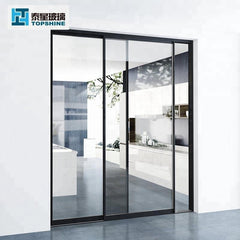 Customized Commercial tempered glass sliding door system on China WDMA