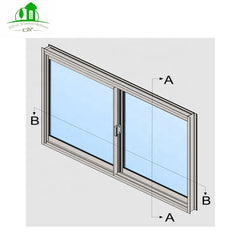 Customized Double Glazing UPVC/PVC Sliding Windows