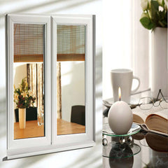 Customized UPVC/PVC windows double glazed, single hung glass window on China WDMA