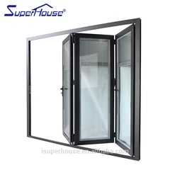 Customized bifold door interior glass doors with internal blinds on China WDMA