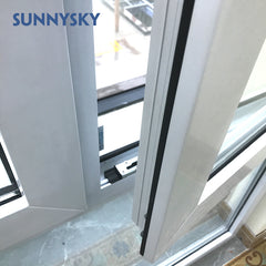 Customized j channel design vinyl upvc sliding glass color window