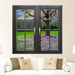 Customized modern design aluminum glass casement/ swing window on China WDMA