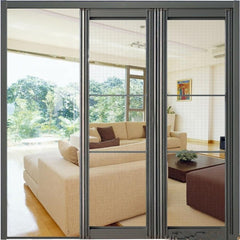 DY Double Glaze Aluminium Patio Anodised Sliding Door With Flynet on China WDMA