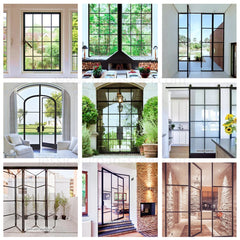 Double Glazing Carbon Steel Soundproof Used Exterior French Doors For Sale on China WDMA