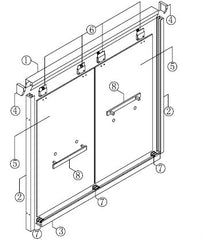 Double Sliding Panel Tempered Glass Shower Door(KD6004) on China WDMA