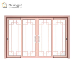 Double Tempered Glass aluminium glass sliding door on China WDMA