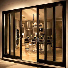 Double glass aluminum lift sliding door thermal break double safety glazing doors and windows on China WDMA