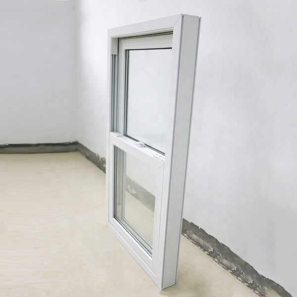 Double glass aluminum white double hung windows on China WDMA