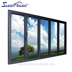 Double glass folding aluminium collapsible doors on China WDMA