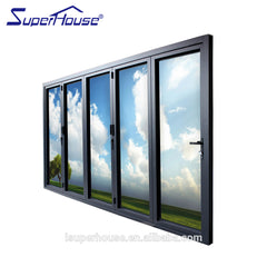 Double glass folding aluminium collapsible doors on China WDMA