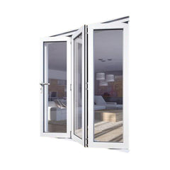 Double glaze fireproof industrial folding door bifold exterior patio garage door on China WDMA