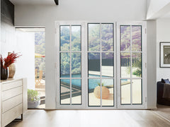 Double glazed aluminium glass casement door hinged door french door exterior open on China WDMA