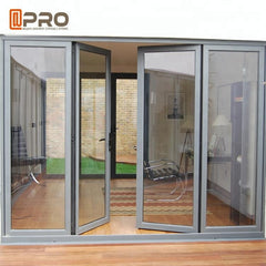 Double glazed aluminium glass hinged door design garden swing french door exterior hinges door on China WDMA