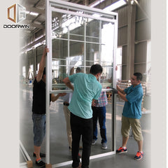 Double hung vs single windows aluminum frame grill design vertical sliding windows on China WDMA