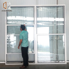 Double hung vs single windows aluminum frame grill design vertical sliding windows on China WDMA