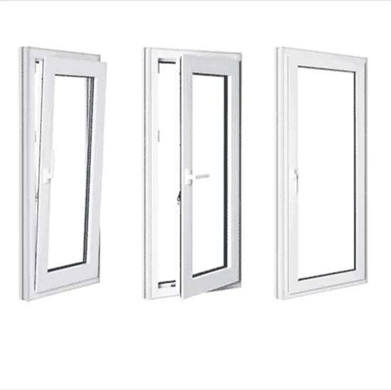 Double leaf anti-theft aluminium windows with tilt turn open for commerical office on China WDMA