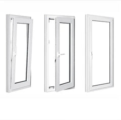 Double leaf anti-theft aluminium windows with tilt turn open for commerical office on China WDMA