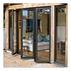 Durable double glazed aluminium bifold doors easy to install on China WDMA