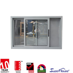 EU market passive house use high energy saving tempered glass vertical sliding window on China WDMA