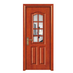 Economic Grill Design PVC Casement Glass Door French UPVC Casement Door on China WDMA