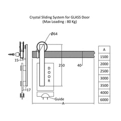 Elegant Chinese House Accessories Crystal Sliding System For Glass Door Sliding System on China WDMA