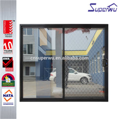 Energy saving Superwu brand aluminium shattered proof double door glass sliding doors on China WDMA