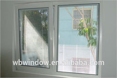 Energy saving UPVC window with blinds,window glass with blinds inside on China WDMA