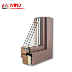 Europe Style Energy Efficient Aluminum Clad Wood Casement Windows on China WDMA