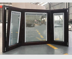 European Standard bay bow windows soundproof thermal break aluminum fixed corner glass windows with blinds built for commercial on China WDMA