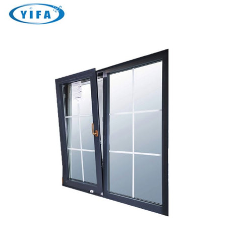 European standard high Performance W62 awning design energy efficient manual aluminum shutter turn and tilt window on China WDMA