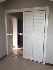 European style interior wood plantation shutter louvre 63/89/114mm slats for bi-fold and sliding door on China WDMA