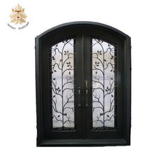 Export low french single/double exterior wrought iron doors NTED-105Y on China WDMA